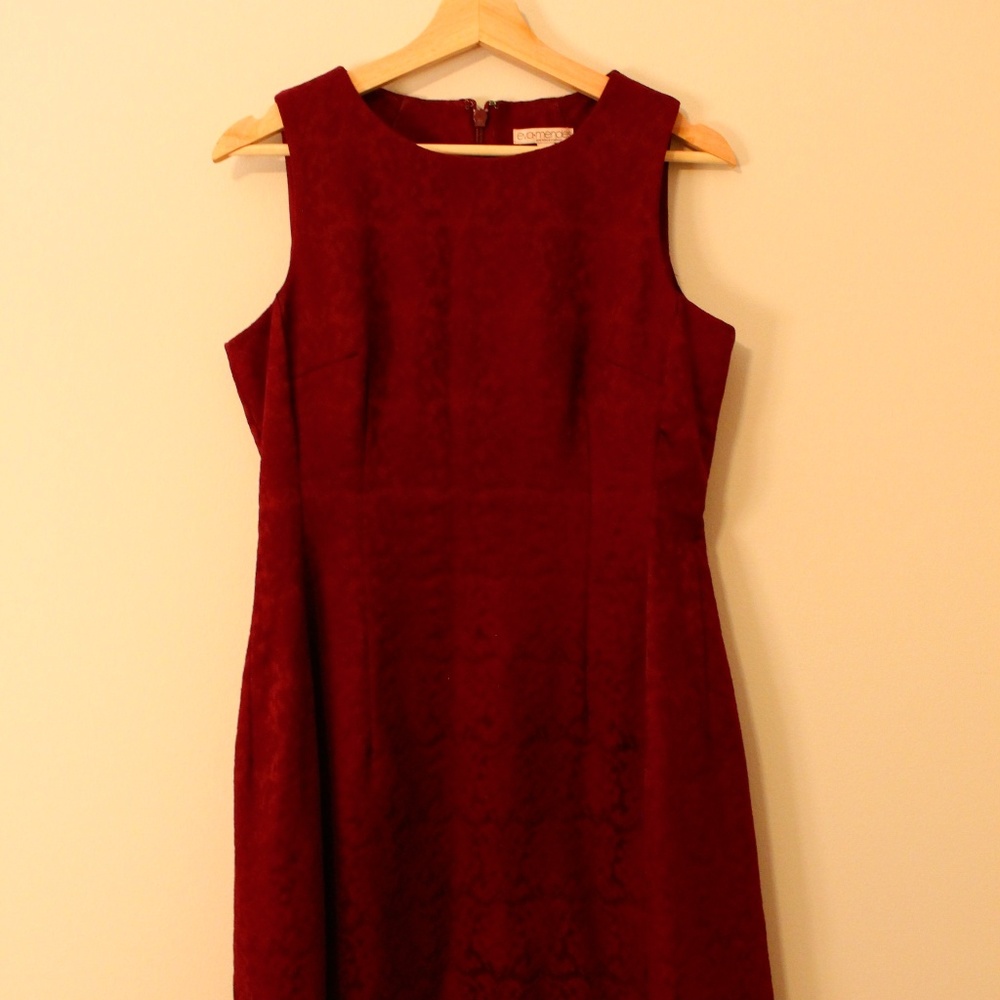 Eva Mendes Mulberry Brocade Dress